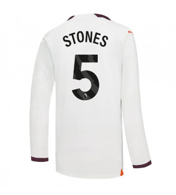 Manchester City John Stones #5 Replika Udebanetrøje 2023-24 Langærmet